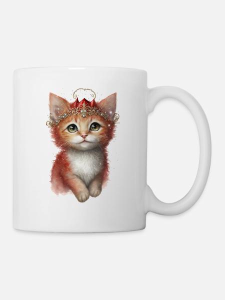 Cat-Ruby Red - Lieblingskatze für Kinder - Tasse - Weiß