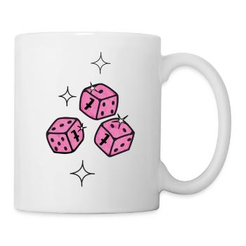 Trois dés de sept - Mug blanc - blanc - Droite
