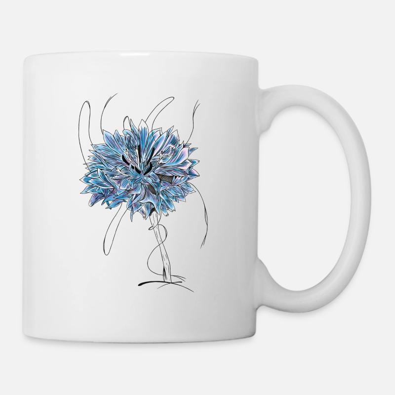 Fleur de bleuet - Mug blanc - blanc