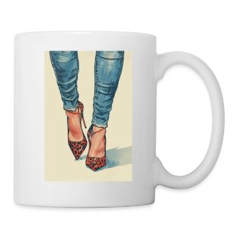 Leo Heels and Jeans | AI - Tasse - Weiß - Rechts