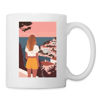 Urlaub am Meer | AI - Tasse - Weiß - Rechts