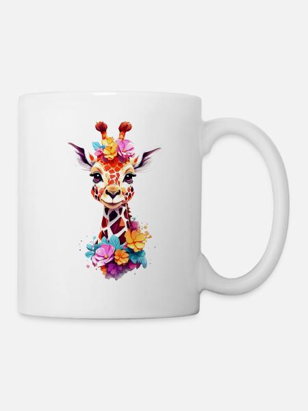 Giraffe V1 24 05 - Tasse - Weiß