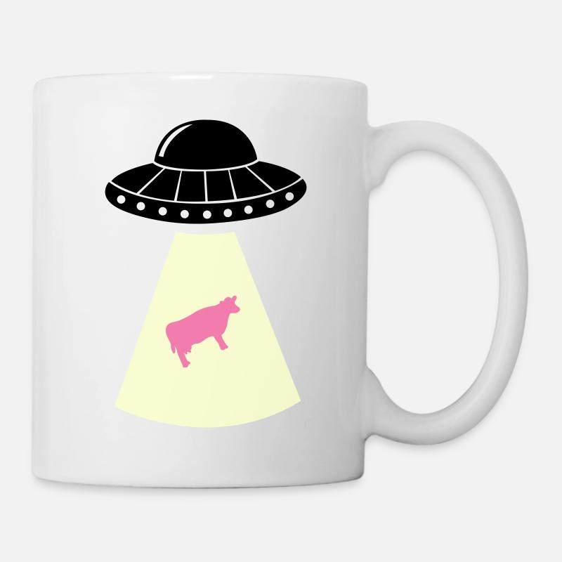 ufo kuh - Tasse - Weiß