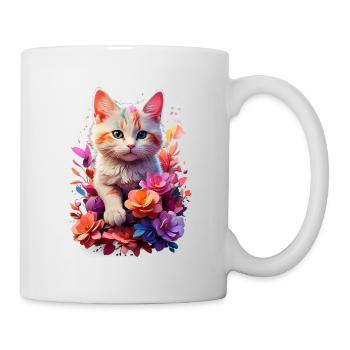 Chat Chat V1 24 02 - Mug blanc - blanc - Droite