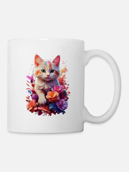 Chat Chat V1 24 02 - Mug blanc - blanc
