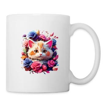 Katze Cat V1 24 07 - Tasse - Weiß - Rechts