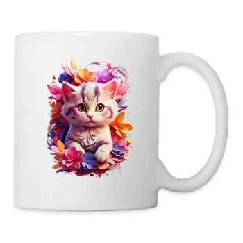 Chat Chat V1 24 01 - Mug blanc - blanc - Droite