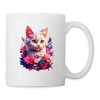 Katze Cat V1 24 19 - Tasse - Weiß - Rechts