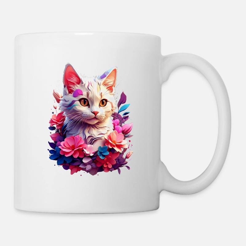 Katze Cat V1 24 19 - Tasse - Weiß