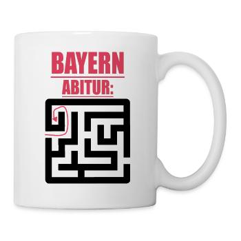Abitur Abschluss Prüfung Sprüche lustig Abi Bayern - Tasse - Weiß - Rechts