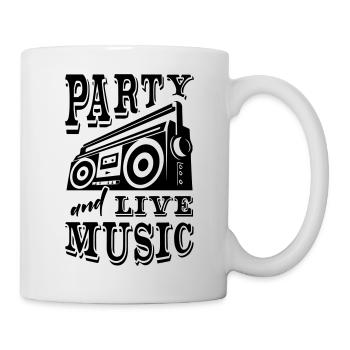 Fête et musique live - Mug blanc - blanc - Droite