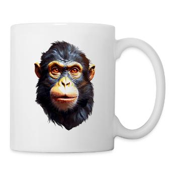 Affe Monkey V24 09 - Tasse - Weiß - Rechts