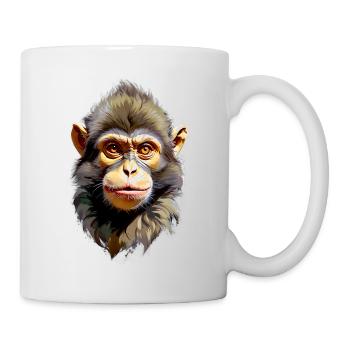 Affe V24 13 - Tasse - Weiß - Rechts