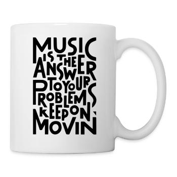 La musique est la réponse - Mug blanc - blanc - Droite