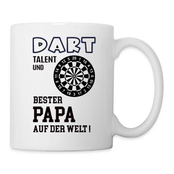 Dart Spieler Darter Papa Vater Mann Darts Spiel - Tasse - Weiß - Rechts