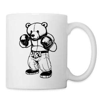 Boxender Bär - Sportlich - Bär - Boxen - Tasse - Weiß - Rechts