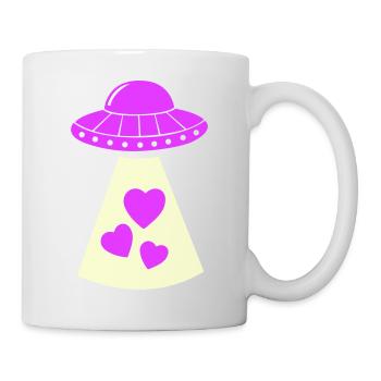 Coeur d’OVNI - Mug blanc - blanc - Droite