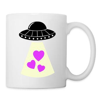 Coeur d’OVNI - Mug blanc - blanc - Droite