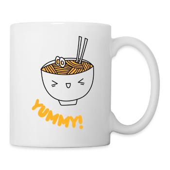 Smiling Ramen Delight - Eine Schale voller Glück - Tasse - Weiß - Rechts