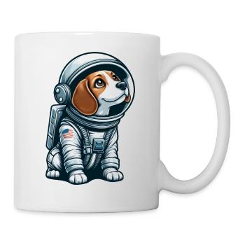 Beagle astronaut in space - Mug - white - Right