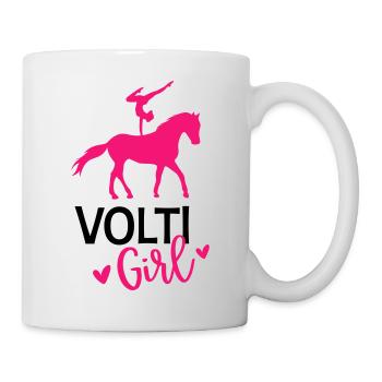 Voltigieren Girl Reitsport Akrobatik Reiten Pferd - Tasse - Weiß - Rechts