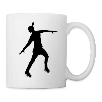 Grace sur la glace : le patinage artistique à la perfection - Mug blanc - blanc - Droite