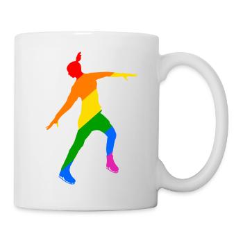 Regenbogenzauber auf Kufen: Elegante Eisprinzessin - Tasse - Weiß - Rechts