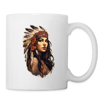 Native American weiblich - Tasse - Weiß - Rechts