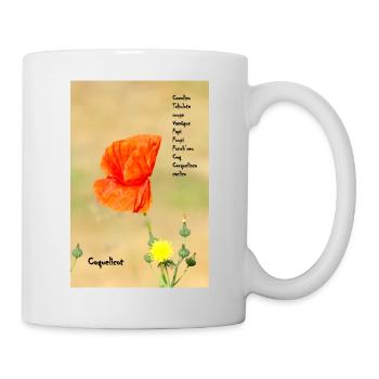 Coquelicot en normand - Mug blanc - blanc - Droite