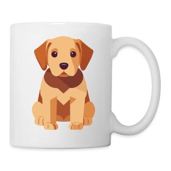 Labrador Welpe Süß Hund - Tasse - Weiß - Rechts
