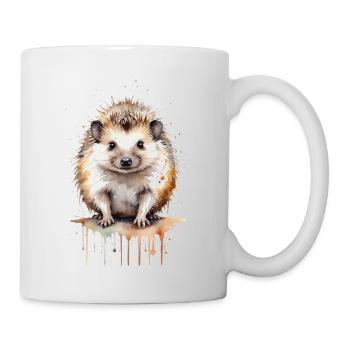 Watercolor Cuteness: A Spiky Little hedgehog - Mug - white - Right