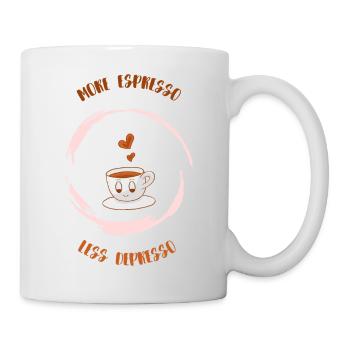 Espresso, Coffee, Kaffee, Latte, Geschenkidee, Fun - Tasse - Weiß - Rechts