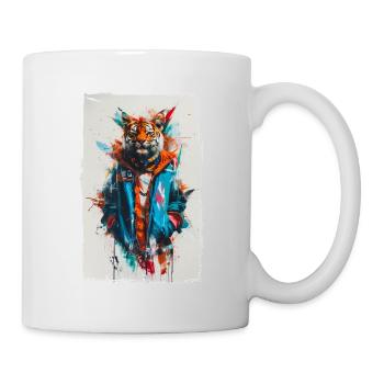 Colorful Tiger - Mug - white - Right
