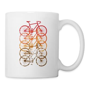 Bicycle Road Bike Vintage Retro Grunge - Mug - white - Right