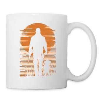 Chasse chasse avec chien rétro vintage - Mug blanc - blanc - Droite