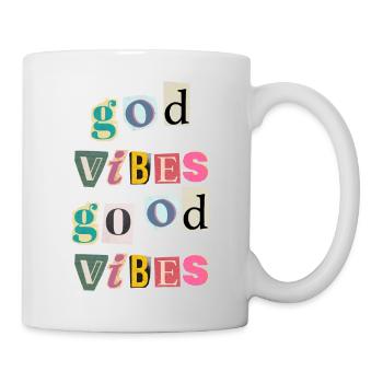 "God Vibes T-Shirt - Positive gifts Designs” - Mug - white - Right