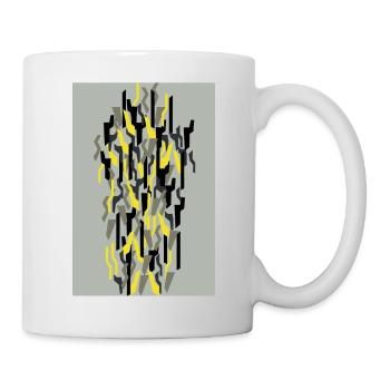 Camouflage Kunst Gelb Gaming - Tasse - Weiß - Rechts