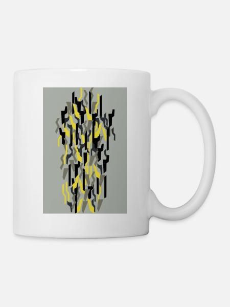 Camouflage Kunst Gelb Gaming - Tasse - Weiß