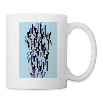 Camouflage Kunst Hellblau Gaming - Tasse - Weiß - Rechts