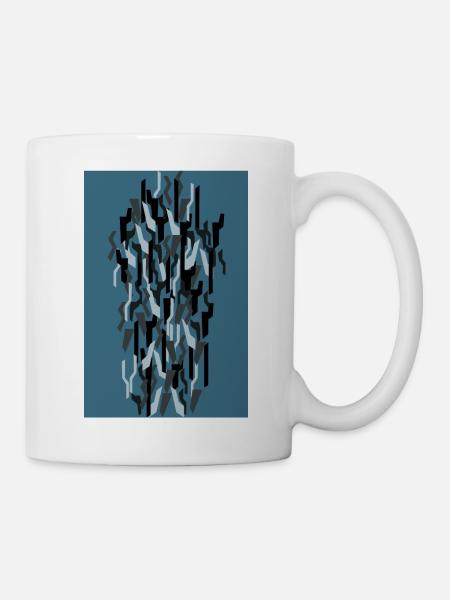 Camouflage Kunst Blau Gaming - Tasse - Weiß