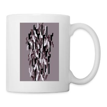 Camouflage Kunst Dunkelgrau Gaming - Tasse - Weiß - Rechts