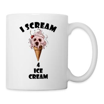 i scream 4 ice cream, böses Eis - Tasse - Weiß - Rechts