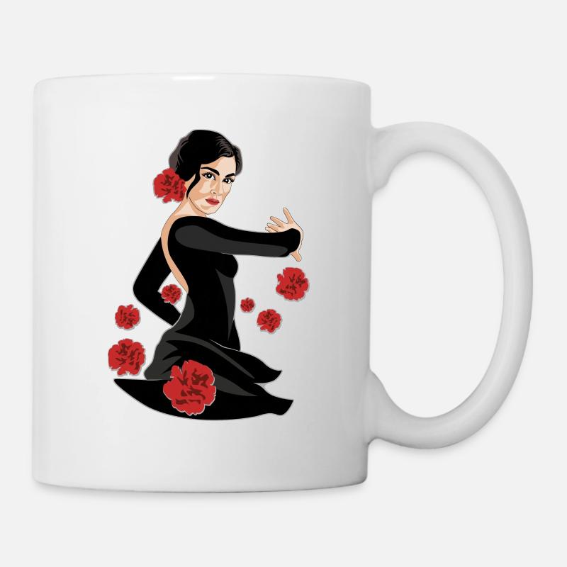 ŒILLETS DANSEUSE DE FLAMENCO - Mug blanc - blanc