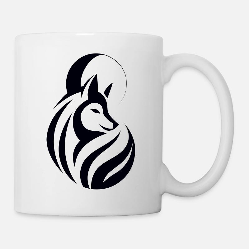 Tribal du loup - Mug blanc - blanc