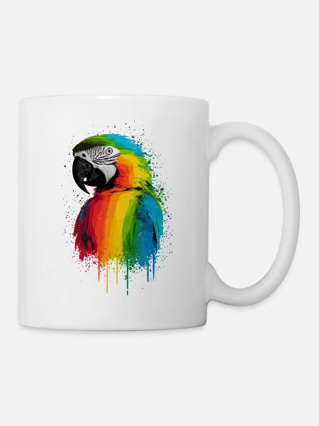 Ara Papagei - Tasse - Weiß