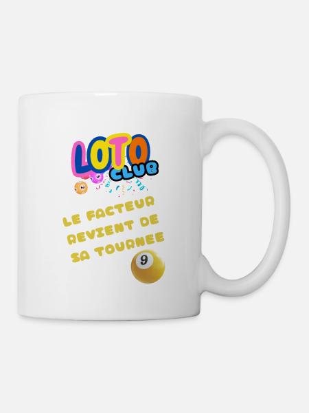 LOTO - BINGO - 9 - LE FACTEUR REVIENT DE TOURNEE - Mug blanc - blanc