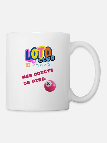 LOTO - BINGO - 10 -MES DOIGTS DE PIED - Mug blanc - blanc