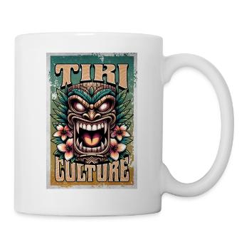 Masque maori de la culture Tiki - Mug blanc - blanc - Droite
