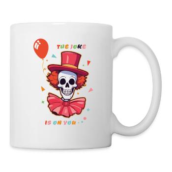 Crâne de clown Totenkopf - La blague est sur vous - Mug blanc - blanc - Droite