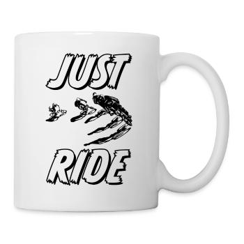 JUST RIDE BMX Rennen - Tasse - Weiß - Rechts